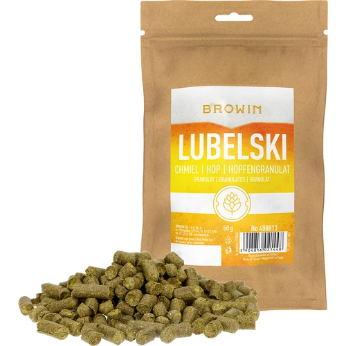 Lublin hop - pellets 50g - 2 ['hoppen voor bier', ' hop voor bier', ' hop alfazuren', ' bier', ' zelfgemaakt bier', ' ik maak bier', ' hoe maak je bier', ' welke hop voor bier', ' welke hop kiezen', ' hop in pellets', ' hopkorrels', ' Lublin hop']