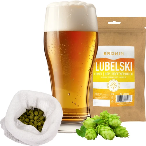 Lublin hop - pellets 50g - 3 ['hoppen voor bier', ' hop voor bier', ' hop alfazuren', ' bier', ' zelfgemaakt bier', ' ik maak bier', ' hoe maak je bier', ' welke hop voor bier', ' welke hop kiezen', ' hop in pellets', ' hopkorrels', ' Lublin hop']