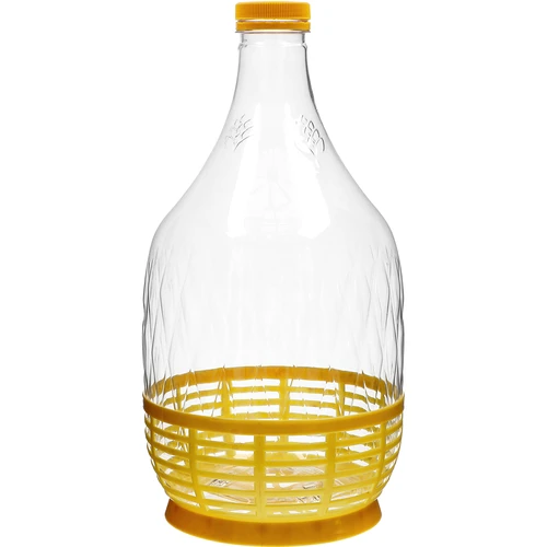 Mandfles Dama 5 l PET, met schroefdop en mandje