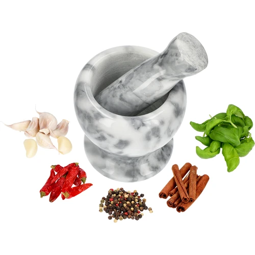 Marmeren keuken vijzel, grijs, ø 10,5 cm - 7 ['vijzel', ' vijzel met stamper', ' marmeren vijzel', ' stenen vijzel', ' vijzel van steen', ' keuken vijzel', ' vijzel voor kruiden', ' vijzel van marmer', ' decoratieve vijzel', ' keuken vijzel', ' vijzel voor kruiden', ' vijzel voor specerijen', ' elegante vijzel', ' mooie vijzel', ' grijze vijzel']