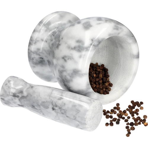 Marmeren keuken vijzel, grijs, ø 10,5 cm - 9 ['vijzel', ' vijzel met stamper', ' marmeren vijzel', ' stenen vijzel', ' vijzel van steen', ' keuken vijzel', ' vijzel voor kruiden', ' vijzel van marmer', ' decoratieve vijzel', ' keuken vijzel', ' vijzel voor kruiden', ' vijzel voor specerijen', ' elegante vijzel', ' mooie vijzel', ' grijze vijzel']