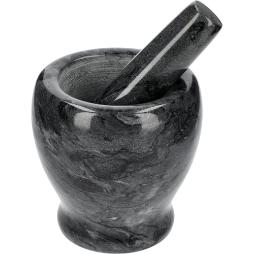 Marmeren keuken vijzel, zwart, ø 10,5 cm  - 1 ['vijzel', ' vijzel met stamper', ' marmeren vijzel', ' stenen vijzel', ' vijzel van steen', ' keuken vijzel', ' vijzel voor kruiden', ' vijzel van marmer', ' decoratieve vijzel', ' keuken vijzel', ' vijzel voor kruiden', ' vijzel voor specerijen', ' elegante vijzel', ' mooie vijzel']