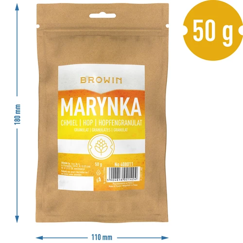 Marynka hop - korrels 50g - 6 ['hoppen voor bier', ' hop voor bier', ' hop alfazuren', ' bier', ' zelfgebrouwen bier', ' ik maak bier', ' hoe maak je bier', ' welke hop voor bier', ' welke hop kiezen', ' hop in korrelvorm', ' hopkorrels', ' Marynka hop']