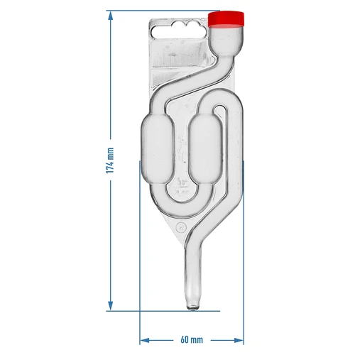 MAXI fermentatiebuis met beschermende stop - 3 ['fermentatiebuis', ' glazen fermentatiebuis', ' fermentatie', ' hoeveel water in fermentatiebuis', ' hoeveel water in de fermentatiebuis', ' stille fermentatiebuis', ' hoe maak je een fermentatiebuis', ' fermentatiebuis castorama', ' stop met fermentatiebuis', ' fermentatiebuis voor wijn', ' waar koop je een fermentatiebuis', ' waarom loopt het water in de fermentatiebuis terug', ' brouwsel', ' bescherming van het brouwsel', ' zelfgemaakte wijn\r\n']