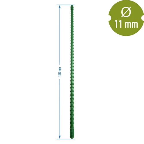 Met PE gecoate stalen stok 1,25m x 11mm - 2 ['stalen plantensteun', ' plantenstok', ' bloemenstok', ' stokken voor potplanten', ' plantenstok castorama']