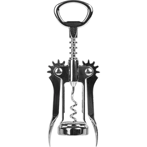 Metalen kurkentrekker - traditioneel - zilver  - 1 ['kurkentrekker voor wijn', ' wijnopener', ' flesopener', ' kurkentrekker']