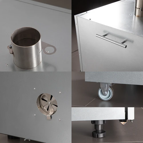 Metalen rookkamer 250 L, met wielen - 3