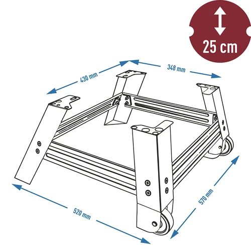 Mobiele Basis voor rookoven dragON 330275 - 6 ['basis voor elektrische rookoven dragON', ' mobiele basis voor elektrische rookoven dragON', ' basis met wielen voor elektrische rookoven dragON', ' extra accessoires voor rookoven dragON', ' rookoven op basis met twee wielen', ' rookoven Browin dragON 330275', ' extra uitrusting voor rookoven Browin', ' extra accessoires voor rookoven dragON', ' verplaatsbare basis voor rookoven dragON']