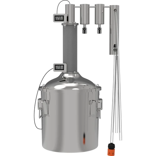 Modulaire distilleerder 18 L Munin convex  - 1 ['distilleerset', ' roestvrijstalen distilleerder', ' distilleerapparaat', ' waterdistilleerder', ' gedestilleerd water', ' prismatische veren', ' Browin distilleerder', ' etherische oliën', ' alcohol distilleerders', ' condensor twee opvangbakken']