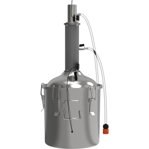 Modulaire distilleerder 18 L Munin convex - 3 ['distilleerset', ' roestvrijstalen distilleerder', ' distilleerapparaat', ' waterdistilleerder', ' gedestilleerd water', ' prismatische veren', ' Browin distilleerder', ' etherische oliën', ' alcohol distilleerders', ' condensor twee opvangbakken']