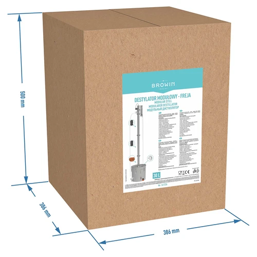Modulaire distilleerder 30 L Freja - elektrisch - 22 ['distillatieset', ' roestvrijstalen distilleerder', ' elektrische distilleerder', ' distilleerapparaat', ' waterdistilleerder', ' gedestilleerd water', ' prismatische veren', ' browin distilleerder', ' alcohol distilleerders', ' reflux']