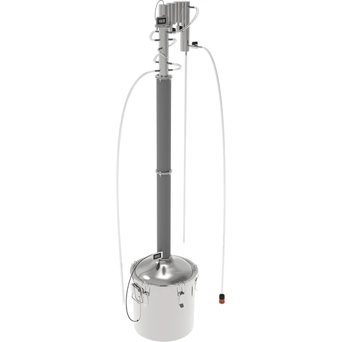 Modulaire elektrische Convex distilleerder 30 L - Perun - 3 ['Browin distilleerder', ' modulaire distilleerders', ' distilleerder met afscheiders', ' modulaire distilleerder', ' afscheiders voor distilleerder', ' zuivere distillaat', ' distilleerset', ' bolle deksel', ' convex deksel', ' distilleercontainer met deksel', ' distillatieset', ' uitbreidbare distillatieset', ' distillatie op verschillende warmtebronnen', ' distilleerder 30 L', ' koude vingers']