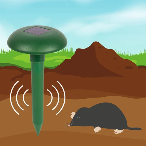 Mollenverjager op zonne-energie - 6 ['mollenverjager', ' tegen mollen', ' manier om van mollen af te komen', ' tegen woelmuizen', ' voor woelmuizen', ' tegen veldmuizen', ' zonne-energie verjager']