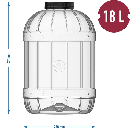 Multifunctionele pot 18L met deksel - 5 ['potten voor conserven', ' pot', ' pot voor augurken', ' voor likeuren', ' pot 18 l', ' pot met certificaat', ' onbreekbare pot', ' universele pot', ' multifunctionele pot', ' pot voor conserven', ' plastic pot', ' pot van kunststof']