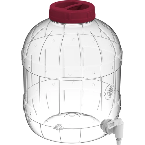 Multifunctionele pot met kraantje 10L - 2 ['PET-pot', ' kunststof pot', ' plastic pot', ' multifunctionele pot', ' onbreekbare pot', ' pot met kraan', ' pot met kraantje', ' pot voor limonade', ' pot met deksel en kurk']