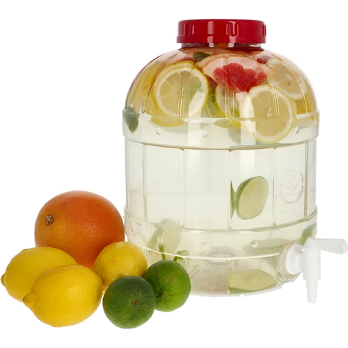Multifunctionele pot met kraantje 10L - 9 ['PET-pot', ' kunststof pot', ' plastic pot', ' multifunctionele pot', ' onbreekbare pot', ' pot met kraan', ' pot met kraantje', ' pot voor limonade', ' pot met deksel en kurk']