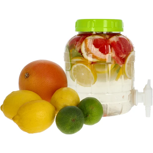 Multifunctionele pot met kraantje 3L - 7 ['pet pot', ' kunststof pot', ' plastic pot', ' multifunctionele pot', ' onbreekbare pot', ' pot met kraan', ' pot met kraantje', ' pot voor limonade', ' pot met deksel en kurk', ' citroenlimonade', ' limonade', ' punch', ' overgieten']