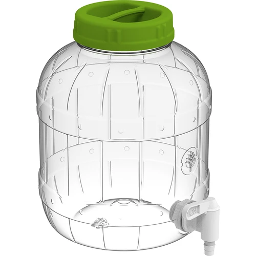 Multifunctionele pot met kraantje 5L - 2 ['pet pot', ' kunststof pot', ' plastic pot', ' multifunctionele pot', ' onbreekbare pot', ' pot met kraan', ' pot met kraantje', ' pot voor limonade', ' pot met schroefdeksel en kurk', ' pot 5L', ' citroenlimonade', ' limonade', ' punch', ' aftappen']