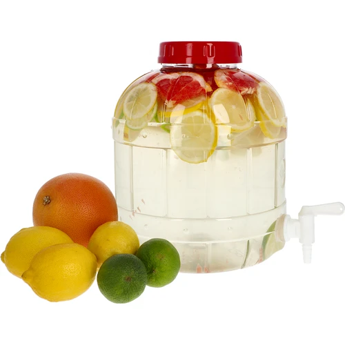 Multifunctionele pot met kraantje 8L - 10 ['pet pot', ' kunststof pot', ' plastic pot', ' multifunctionele pot', ' onbreekbare pot', ' pot met kraan', ' pot met kraantje', ' pot voor limonade', ' pot met deksel en kurk']