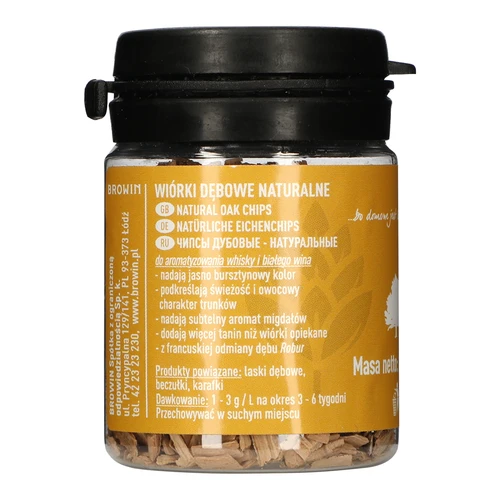 Natuurlijke eiken vlokken (ongebrand), 20g  - 1 ['eiken chips', ' eiken vlokken', ' natuurlijke eiken vlokken', ' ongebrande eiken vlokken', ' eiken vlokken voor whisky', ' vlokken voor wijn', ' eiken vlokken voor wijn', ' wijn verouderen', ' wijn aromatiseren', ' voor alcohol', ' toevoegingen voor alcohol', ' smaaktoevoegingen']
