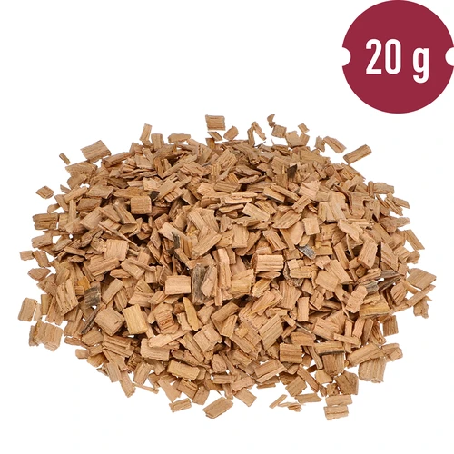 Natuurlijke eiken vlokken (ongebrand), 20g - 5 ['eiken chips', ' eiken vlokken', ' natuurlijke eiken vlokken', ' ongebrande eiken vlokken', ' eiken vlokken voor whisky', ' vlokken voor wijn', ' eiken vlokken voor wijn', ' wijn verouderen', ' wijn aromatiseren', ' voor alcohol', ' toevoegingen voor alcohol', ' smaaktoevoegingen']