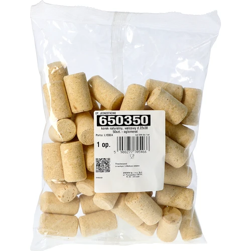 natuurlijke kurk, cilindrisch d.22x38 50 stuks-agglomeraat - 2 ['kurk van kurk', ' wijnkurk', ' fleskurk', ' wijnstop', ' wijnflessen met kurken']