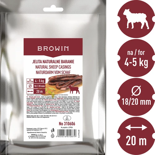Natuurlijke schapendarmen kal. 18/20 mm, 20 m - 3 ['natuurlijke darmen', ' schapendarmen', ' beste darmen voor worstjes', ' voor kabanos', ' voor frankfurters', ' voor zelfgemaakte dunne worstjes', ' doe-het-zelf', ' diy kabanos', ' zelfgemaakte vleeswaren', ' natuurlijke darmen voor vullen']