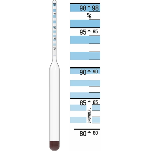 Nauwkeurige glazen alcoholmeter - 4 ['alcoholmeter', ' areometer voor alcoholmeting', ' alcoholindicator', ' voor distillaten', " voor wodka's"]
