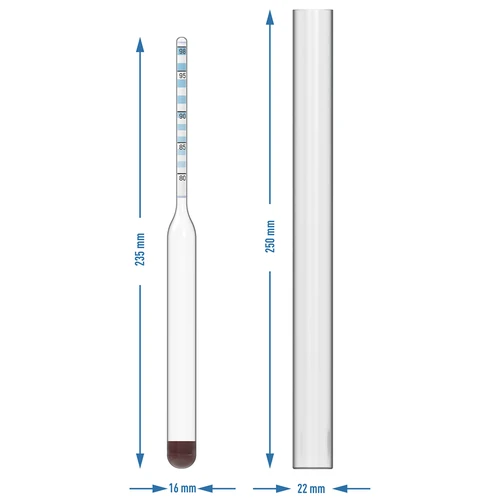 Nauwkeurige glazen alcoholmeter - 6 ['alcoholmeter', ' areometer voor alcoholmeting', ' alcoholindicator', ' voor distillaten', " voor wodka's"]
