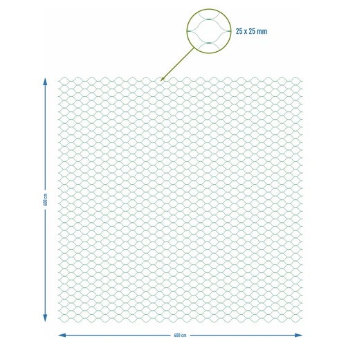 Net voor vogelbescherming, groen, 6 m x 6 m - 7 ['bescherming tegen vogels', ' vogelnet', ' bescherming van fruitbomen', ' bescherming van struiken', ' vogels in de tuin', ' plantenbescherming', ' gewasbescherming', ' beschermnet', ' tuinoplossingen', ' plantenbescherming tegen vogels', ' camouflagenetten', ' netten voor bomen', ' spreeuwennetten', ' vogelnetten voor balkon', ' netten voor balkon', ' netten voor terras', ' beschermnet tegen vogels', ' net voor vogelbescherming']