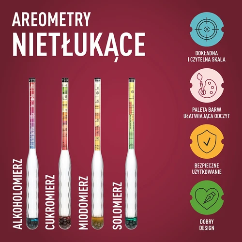 Niet-breekbare zoutmeter met proefbuis, meetbereik: 0-300 g zout/L - 7