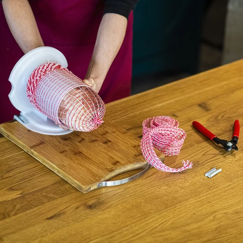 Nylongaas voor vleessnijwerk 4 m x 22 cm met thermische weerstand van 125°C - 3 ['vleessnijwerk net', ' nylongaas', ' voedselnet', ' vleessnijwerk netten', ' krimpnet voor voedsel']