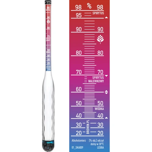 Onbreekbare alcoholmeter met buisje NeoProof, meetbereik 20-98% - 3 ['alcoholmeter', ' onbreekbare alcoholmeter', ' veilige alcoholmeter', ' onbreekbare alcoholmeter', ' areometer voor het meten van alcohol', ' alcohol meten in dranken', ' instrument voor het meten van alcohol', ' eenvoudig meten van alcoholconcentratie', ' meten van alcoholconcentratie', ' meten van alcoholgehalte', ' alcoholgehalte-indicator', ' alcoholmeter met duidelijke schaal', ' welke alcoholmeter te kiezen', ' cadeau voor drankproducent', ' innovatieve alcoholmeter', ' alcoholindicator', ' voor distillaten', ' voor wodka en alcohol met water']