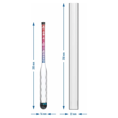 Onbreekbare alcoholmeter met buisje NeoProof, meetbereik 20-98% - 6 ['alcoholmeter', ' onbreekbare alcoholmeter', ' veilige alcoholmeter', ' onbreekbare alcoholmeter', ' areometer voor het meten van alcohol', ' alcohol meten in dranken', ' instrument voor het meten van alcohol', ' eenvoudig meten van alcoholconcentratie', ' meten van alcoholconcentratie', ' meten van alcoholgehalte', ' alcoholgehalte-indicator', ' alcoholmeter met duidelijke schaal', ' welke alcoholmeter te kiezen', ' cadeau voor drankproducent', ' innovatieve alcoholmeter', ' alcoholindicator', ' voor distillaten', ' voor wodka en alcohol met water']