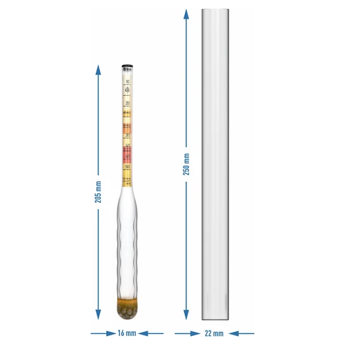 Onbreekbare honingmeter met proefbuis, meetbereik 10-50°Blg - 4 ['honingmeter', ' onbreekbare honingmeter', ' veilige honingmeter', ' onbreekbare meter voor honing', ' hydrometer voor honingwijnen', ' meting van Balinga van honing', ' instrument voor het meten van suiker', ' eenvoudig suiker meten in honingwijnen', ' suiker meten in honingwort', ' suikergehalte meten', ' suikergehalte-indicator in instellingen', ' honingmeter met duidelijke schaal', ' welke honingmeter te kiezen', ' cadeau voor drankproducent', ' innovatieve meter voor honingwijnen', ' indicator voor honing', ' voor het maken van honingwijnen']