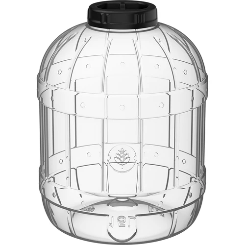 Onbreekbare, multifunctionele pot met zwarte deksel, 15L  - 1 ['potten voor conserven', ' pot', ' pot voor augurken', ' voor likeuren', ' pot 15 l', ' pot met certificaat', ' onbreekbare pot', ' universele pot', ' multifunctionele pot', ' pot voor conserven', ' plastic pot', ' pot van kunststof']