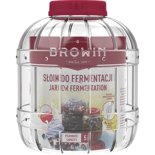 Onbreekbare, multifunctionele pot voor fermentatie, 5 L - 2 ['onbreekbare pot', ' plastic pot', ' kunststof pot', ' pot voor wijn', ' pot voor cider', ' voor wijnfermentatie', ' pot met fermentatiebuis', ' pot 5L']