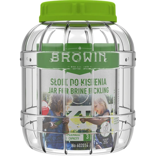 Onbreekbare pot voor inmaken, 3 L - 3 ['ingemaakte augurken', ' ingemaakte bloemkool', ' ingemaakte bieten', ' bietenzuurdesem', ' kunststof pot', ' plastic pot', ' zelfgemaakte ingemaakte groenten', ' pot 3L', ' pot met certificaat voor inmaken', ' pet pot']