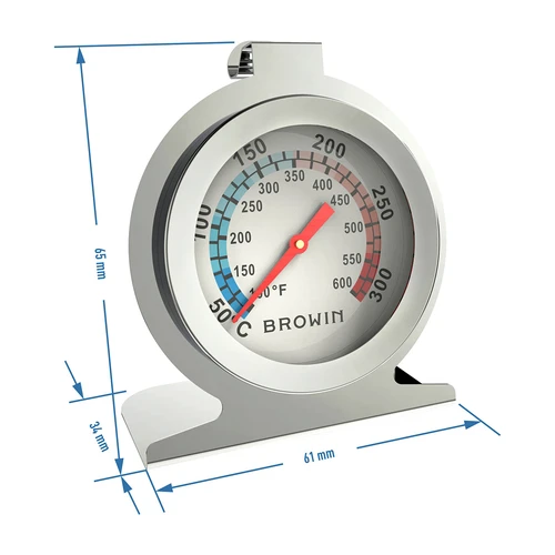 Oventhermometer (50°C tot +300°C) Ø6,1cm - 3 ['keukenthermometer', ' oven thermometer', ' baktthermometer', ' bakthermometer', ' staande thermometer', ' hangende thermometer', ' oven thermometer']