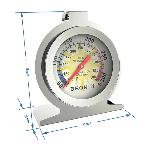 Oventhermometer (50°C tot +300°C) Ø6,1cm - 3 ['keukenthermometer', ' bakthermometer', ' oven thermometer', ' hangthermometer', ' staand thermometer', ' vleesthermometer', ' keuken thermometers', ' oven thermometers', ' rookthermometer']