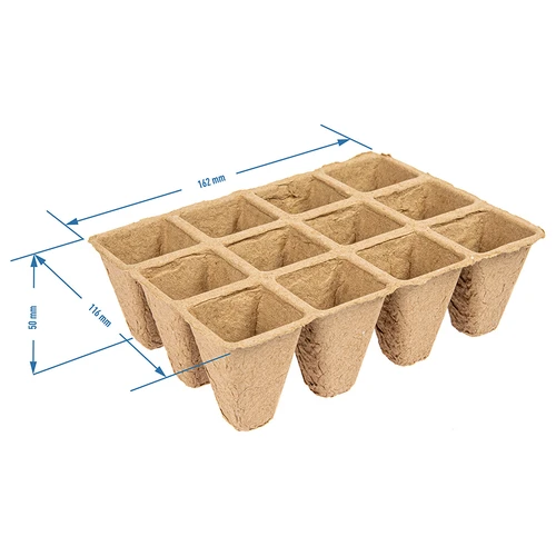 Papieren potten 4 x 4 x 4,5, set van 5 stuks - 4 ['papieren potten', ' papieren pot', ' pot voor zaailingen', ' pot voor kruiden', ' pot voor kruiden', ' hoes van papierpulp', ' papieren hoes', ' potten voor stekken', ' papieren potten voor zaailingen', ' pot voor zaden', ' pot voor zaden']