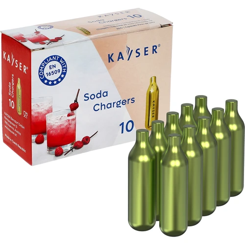 Patronen voor bruiswatermaker SodaJoy, Kayser 10 stuks.  - 1 ['patronen voor bruiswatermakers', ' patroon voor bruiswatermaker', ' Kayser patronen', ' SodaJoy bruiswatermaker patronen', ' Kayser patronen voor bruiswatermaker', ' goede patronen voor bruiswatermaker', ' welke patronen te kopen', ' bruiswatermaker', ' bruiswatermaker voor water', ' SodaJoy bruiswatermaker', ' bruiswatermaker voor bruisend water', ' thuis bruiswatermaker', ' hoe bruisend water te maken', ' koolzuurhoudende dranken', ' wijn carboneren', ' apparatuur voor het carboneren van dranken', ' dranken carboneren.']