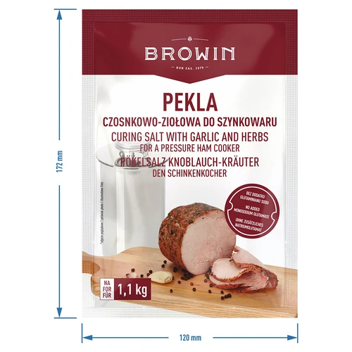 Pekelzout Pekel knoflook-kruiden voor hammenpers, 100 g - 5 ['pekel', ' pekelen', ' pekel voor ham', ' pekel voor hammenpers', ' pekel voor vlees', ' pekelzout', ' pekeloplossing voor vlees', ' pekeloplossing voor vlees recept', ' droog pekelen', ' zout voor pekelen']