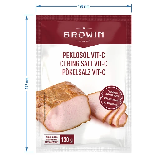 Pekelzout Vit-C - 130 g - 5 ['pekelzout', ' pekel', ' pekelzout voor vlees', ' vleesconservering', ' vleeswarenconservering', ' voor pekelen', ' pekeloplossing', ' vitamine C', ' natriumascorbaat']