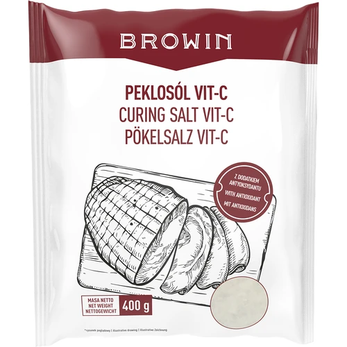 Pekelzout Vit-C - 400 g  - 1 ['pekelzout', ' pekel', ' pekelzout', ' pekel voor vlees', ' pekelzout voor vlees', ' conservering van vlees', ' conservering van vleeswaren', ' conservering van vleeswaren', ' voor pekelen', ' pekeloplossing', ' vitamine C', ' natriumascorbaat']
