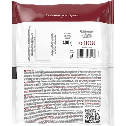 Pekelzout Vit-C - 400 g - 2 ['pekelzout', ' pekel', ' pekelzout', ' pekel voor vlees', ' pekelzout voor vlees', ' conservering van vlees', ' conservering van vleeswaren', ' conservering van vleeswaren', ' voor pekelen', ' pekeloplossing', ' vitamine C', ' natriumascorbaat']