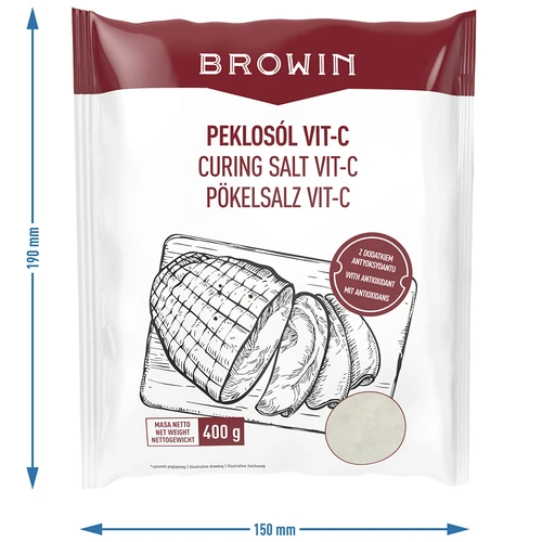 Pekelzout Vit-C - 400 g - 5 ['pekelzout', ' pekel', ' pekelzout', ' pekel voor vlees', ' pekelzout voor vlees', ' conservering van vlees', ' conservering van vleeswaren', ' conservering van vleeswaren', ' voor pekelen', ' pekeloplossing', ' vitamine C', ' natriumascorbaat']