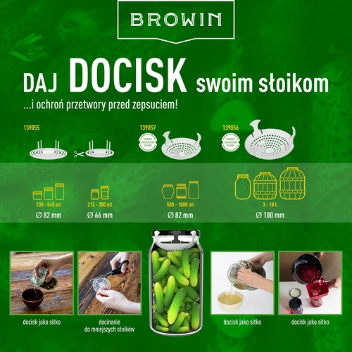 Pers - zeefje voor conserven, fermentatie en azijn - voor potten fi 82 - 12 ['pers voor conserven', ' voor ingelegde komkommers', ' gefermenteerde bieten', ' ingelegde komkommers', ' drukkend zeefje', ' huisgemaakte azijn', ' voor fermentatie', ' appelazijn', ' zeefje voor conserven']