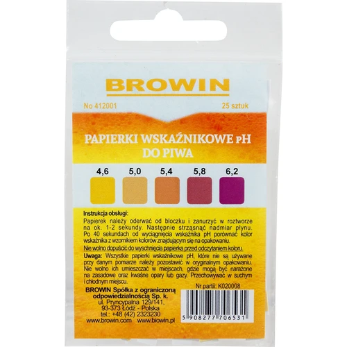 pH-indicatorpapier voor bier - lakmoes  - 1 