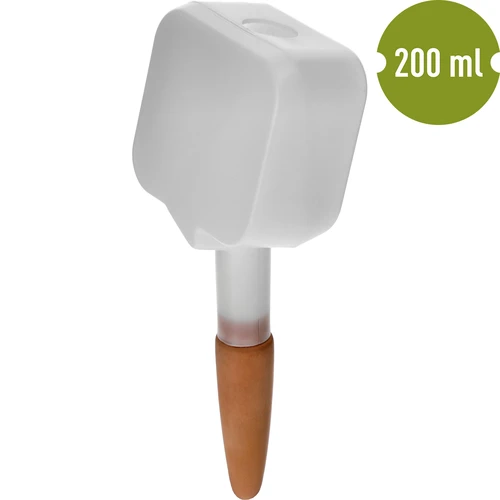 Plantengieter - wit bord met keramische voet, 200 ml - 2 ['plantengieter', ' gieter', ' gieter in de vorm van een bord', ' originele gieter', ' plantenbescherming', ' plantenverzorging', ' bloementuit', ' waterbord', ' gietballen', ' gietbal', ' designgieter', ' hoe zorg je voor planten', ' mooie huisaccessoires', ' designgieters', ' unieke gietballen', ' universele gieter', ' keramische voet', ' keramische gieter', ' gieter met keramische voet']